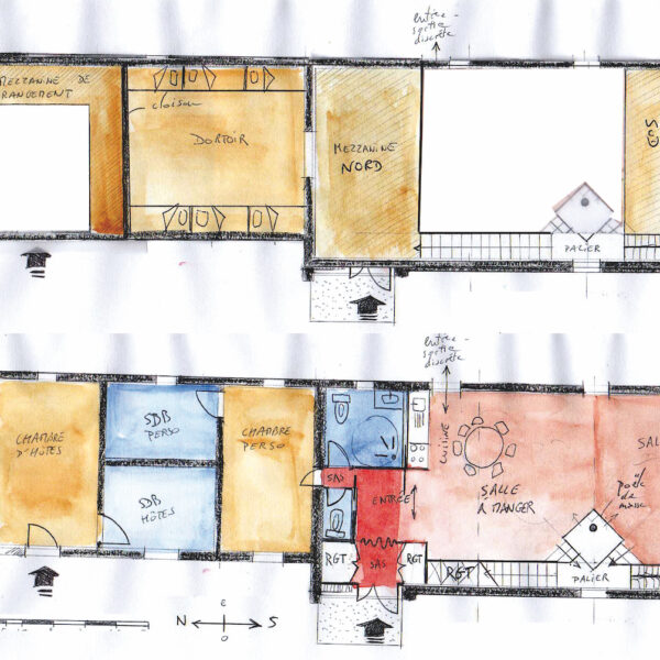 Rénovation réhabilitation grange personnes mobilités réduites l Envergure Architectes(2)